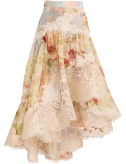 Clearance ZIMMERMANN Luminosity Lace Spliced Skirt