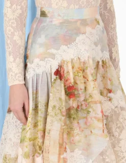 Sale ZIMMERMANN Luminosity Lace Spliced Skirt