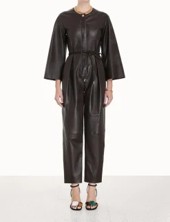 Hot ZIMMERMANN Luminosity Leather Jumpsuit