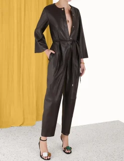 Hot ZIMMERMANN Luminosity Leather Jumpsuit