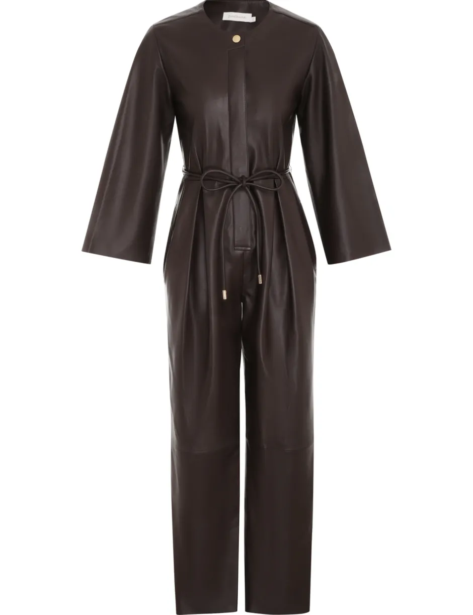 Discount ZIMMERMANN Luminosity Leather Jumpsuit