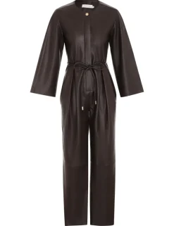 Outlet ZIMMERMANN Luminosity Leather Jumpsuit