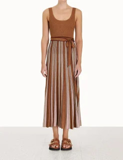 Clearance ZIMMERMANN Luminosity Lurex Scoop Dress