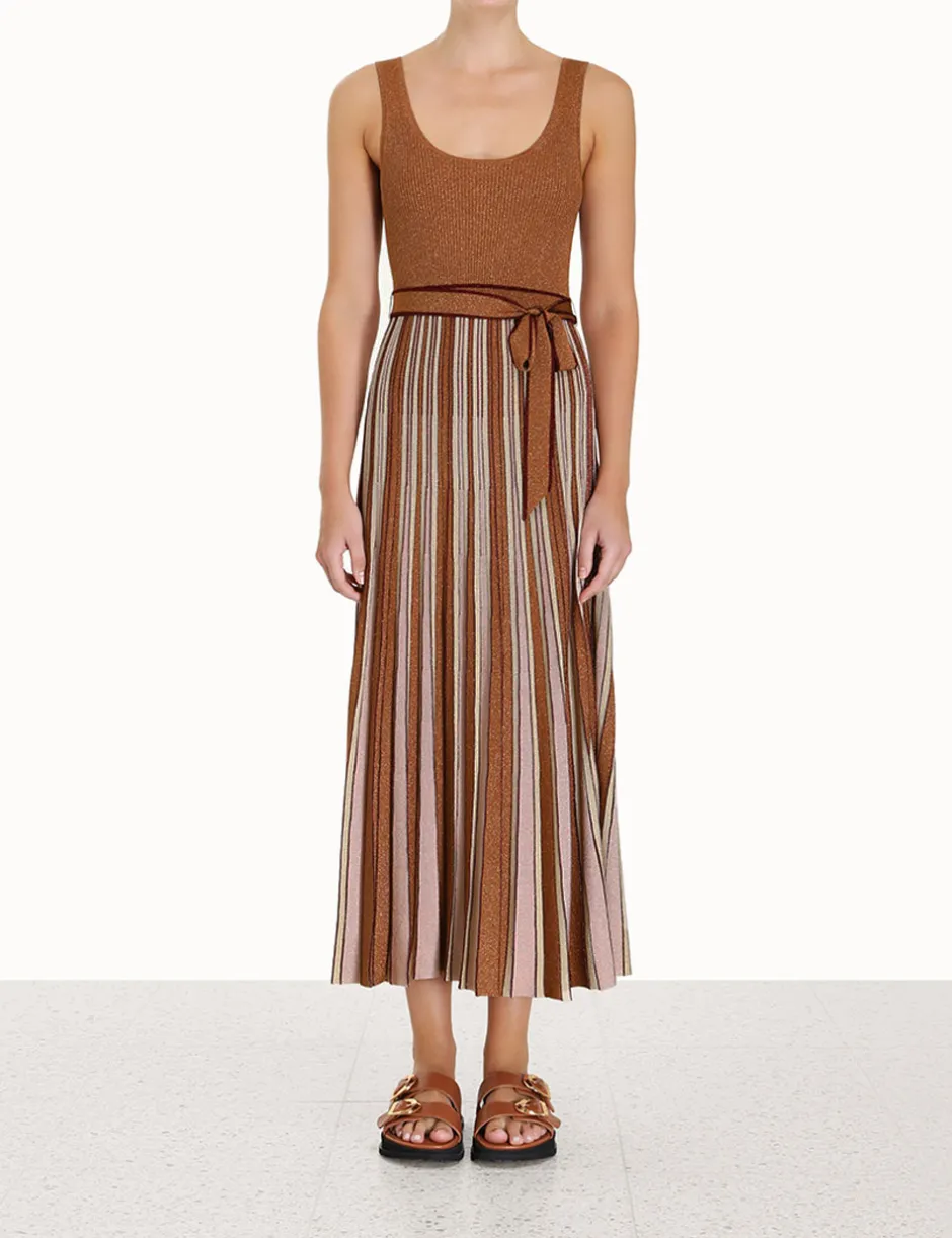Clearance ZIMMERMANN Luminosity Lurex Scoop Dress