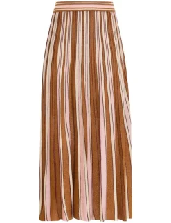 Outlet ZIMMERMANN Luminosity Lurex Stripe Skirt