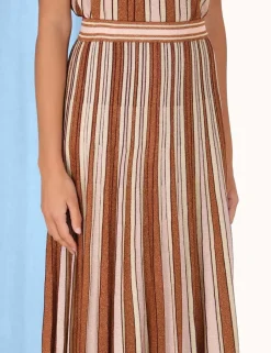 Outlet ZIMMERMANN Luminosity Lurex Stripe Skirt
