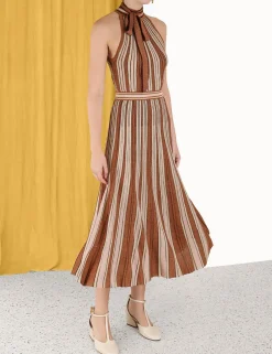Outlet ZIMMERMANN Luminosity Lurex Stripe Skirt