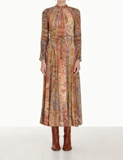 Clearance ZIMMERMANN Luminosity Panelled Midi Dress