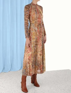 Clearance ZIMMERMANN Luminosity Panelled Midi Dress