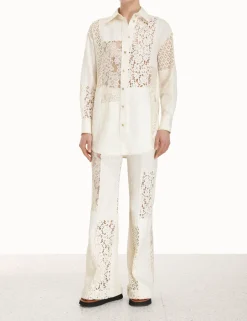 New ZIMMERMANN Luminosity Patch Lace Shirt