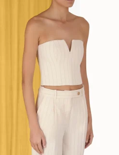 Clearance ZIMMERMANN Luminosity Pinstripe Bustier