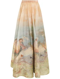 Online ZIMMERMANN Luminosity Ruched Maxi Skirt