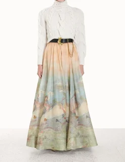 Online ZIMMERMANN Luminosity Ruched Maxi Skirt