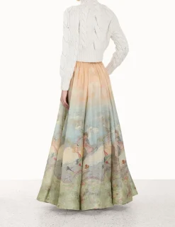 Online ZIMMERMANN Luminosity Ruched Maxi Skirt