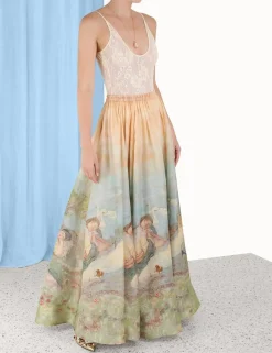 Online ZIMMERMANN Luminosity Ruched Maxi Skirt