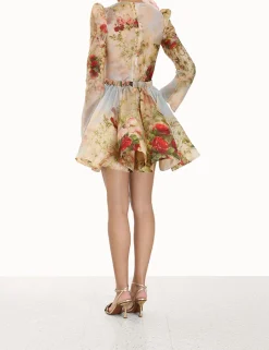 Hot ZIMMERMANN Luminosity Ruched Mini Dress