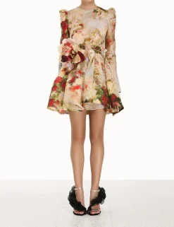 Hot ZIMMERMANN Luminosity Ruched Mini Dress