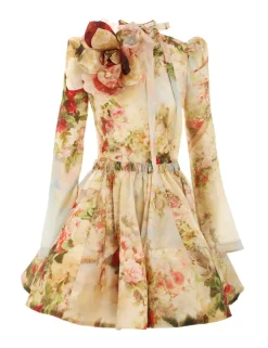 Hot ZIMMERMANN Luminosity Ruched Mini Dress