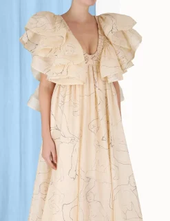 Clearance ZIMMERMANN Luminosity Ruffle Gown
