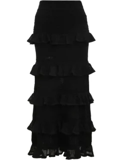 Hot ZIMMERMANN Luminosity Ruffle Midi Skirt