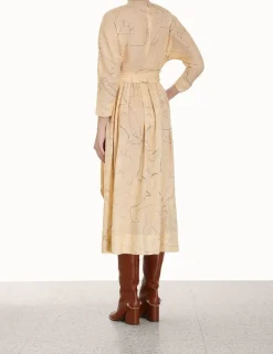 ZIMMERMANN Luminosity Tie Midi Dress
