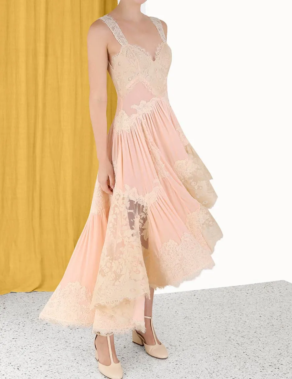 Outlet ZIMMERMANN Luminosity Velvet Lace Midi