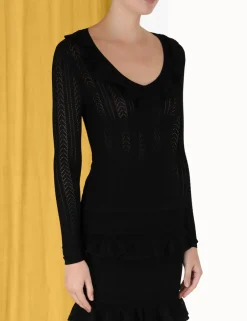 Outlet ZIMMERMANN Luminosity V-Neck Ruffle Top