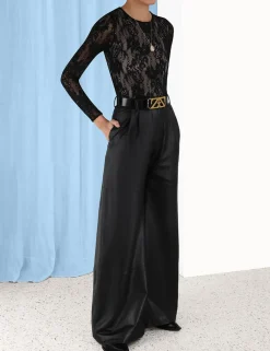 Sale ZIMMERMANN Luminosity Wide Leather Pant