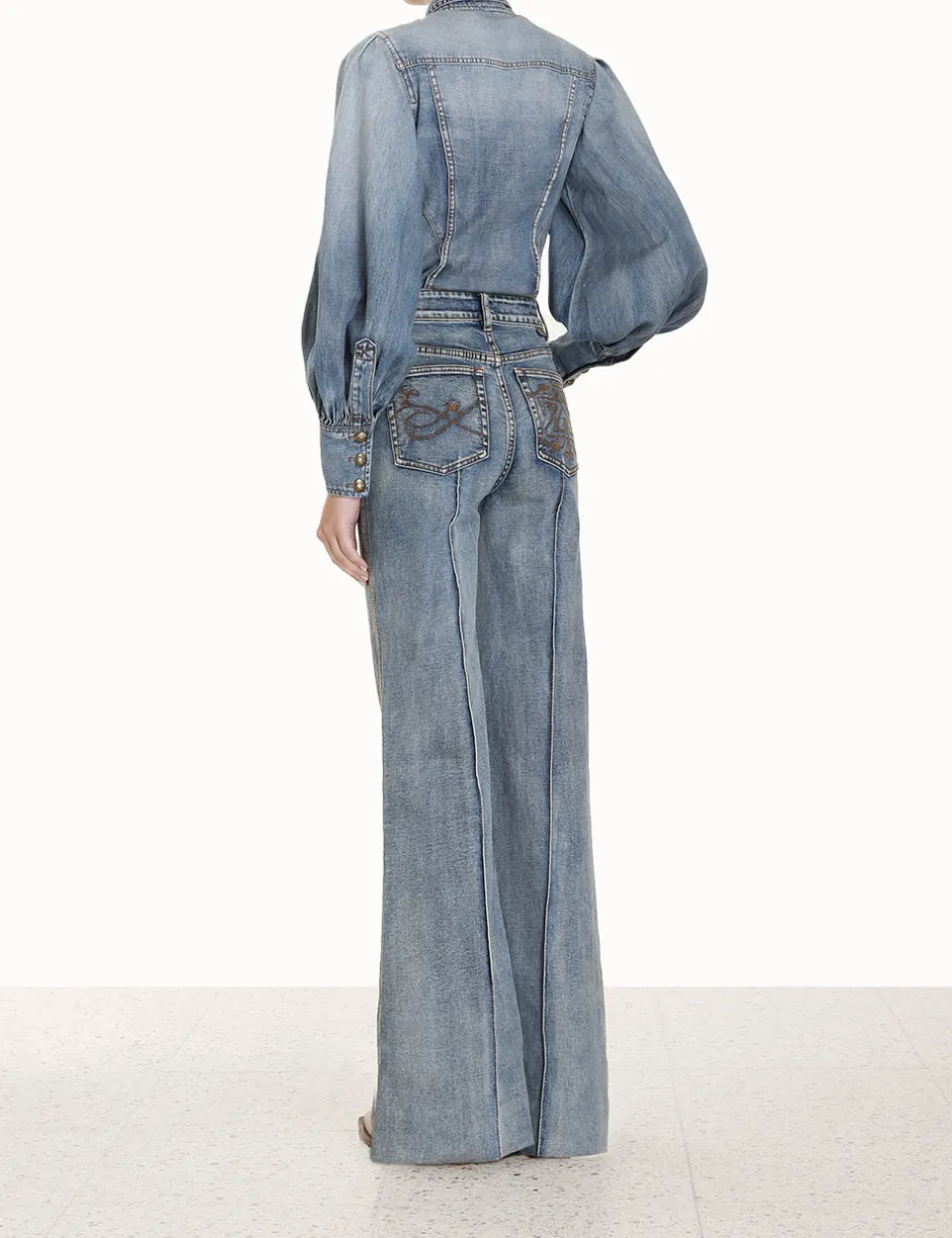 Hot ZIMMERMANN Luminosity Wide Leg Jean