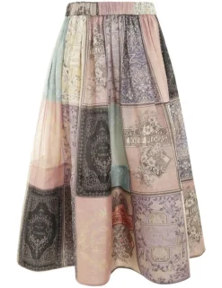Hot ZIMMERMANN Lyrical Book Print Midi Skirt