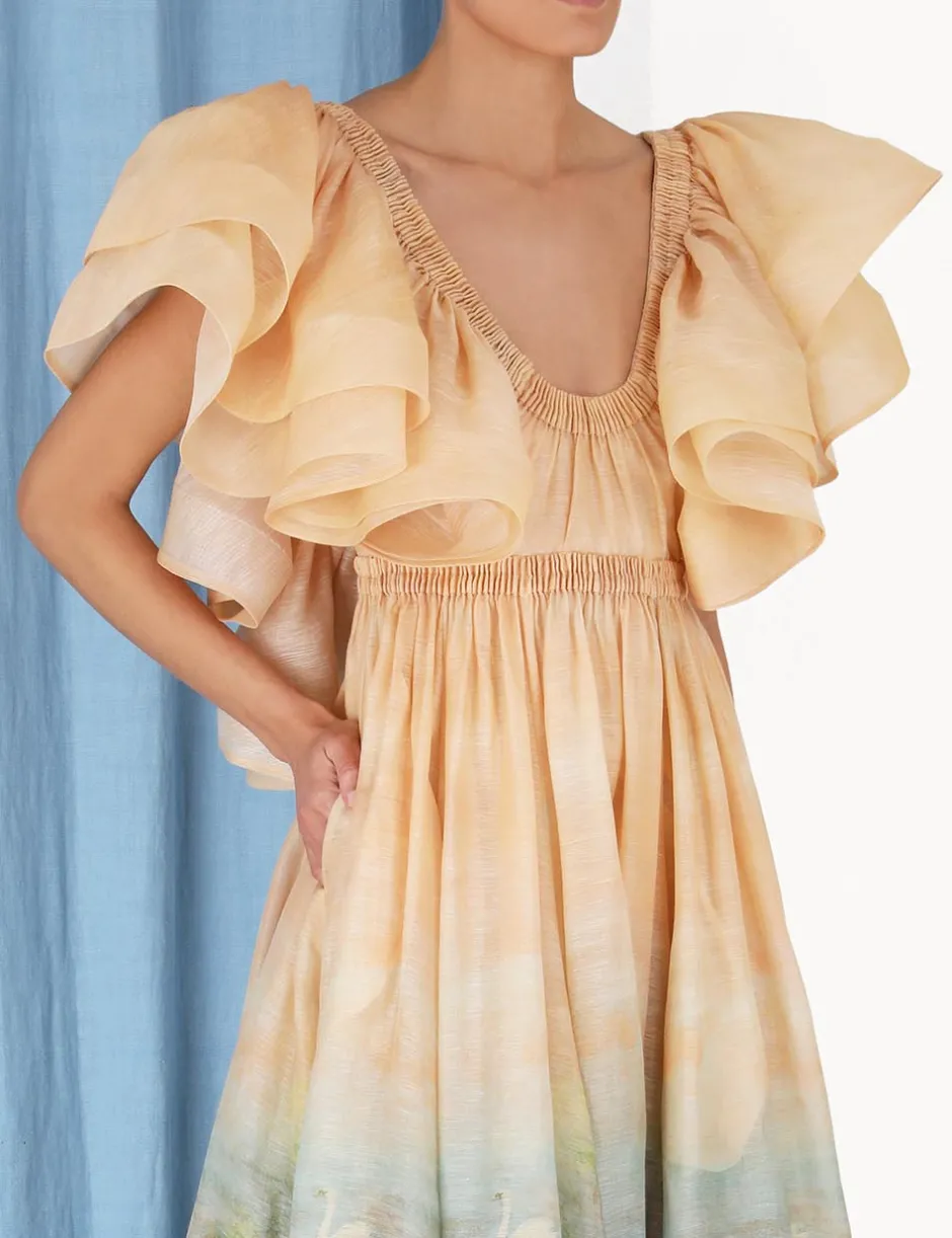 Online ZIMMERMANN Lyrical Frill Neck Gown