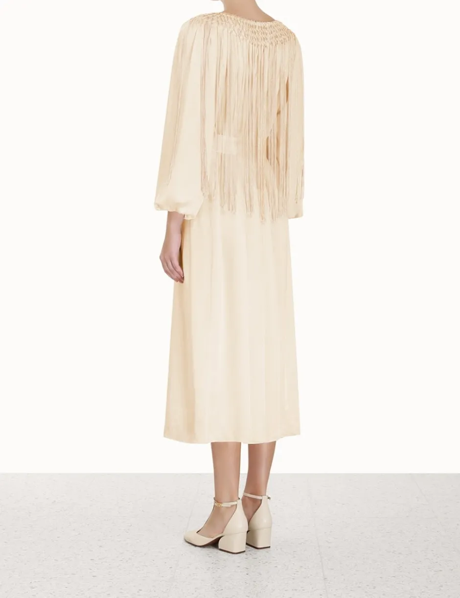 Outlet ZIMMERMANN Lyrical Fringe Midi Dress