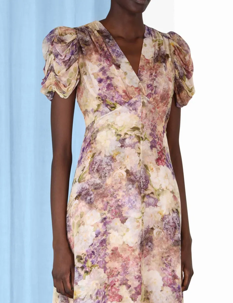 New ZIMMERMANN Lyrical Gather Sleeve Midi