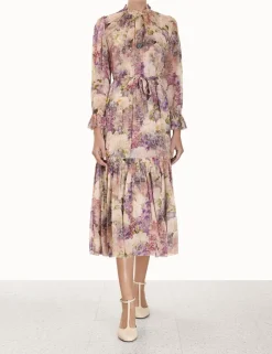 Clearance ZIMMERMANN Lyrical Lantern Midi Dress