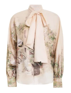 Sale ZIMMERMANN Lyrical Neck Tie Blouse