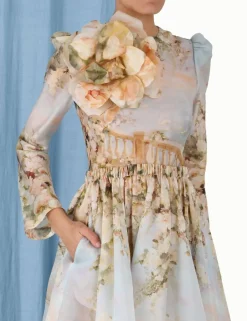 Discount ZIMMERMANN Lyrical Ruched Midi Dress