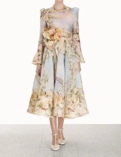 Discount ZIMMERMANN Lyrical Ruched Midi Dress