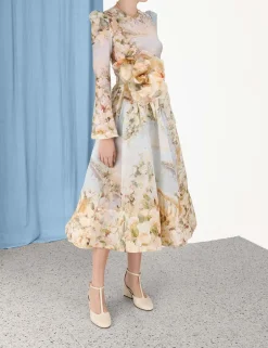 Discount ZIMMERMANN Lyrical Ruched Midi Dress