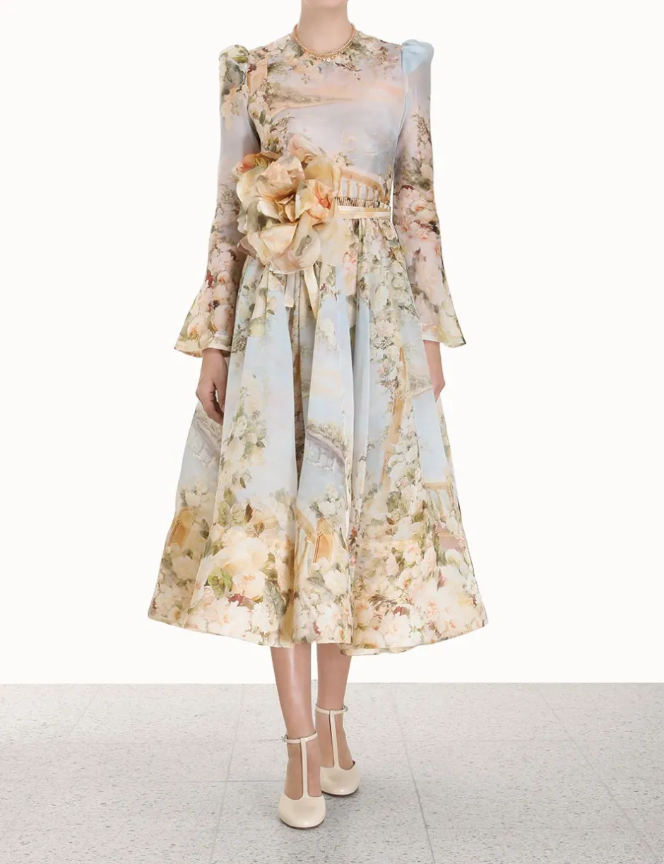 Hot ZIMMERMANN Lyrical Ruched Midi Dress
