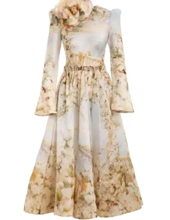 Outlet ZIMMERMANN Lyrical Ruched Midi Dress