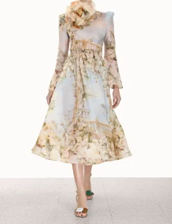 Outlet ZIMMERMANN Lyrical Ruched Midi Dress
