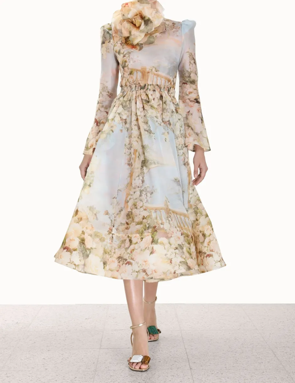 Outlet ZIMMERMANN Lyrical Ruched Midi Dress