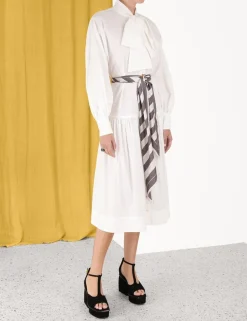 Outlet ZIMMERMANN Lyrical Scarf Tie Shirt Dress