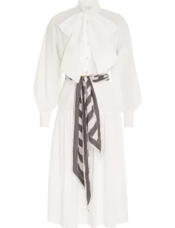 Sale ZIMMERMANN Lyrical Scarf Tie Shirt Dress