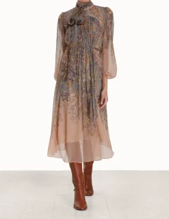 Best ZIMMERMANN Lyrical Tie Neck Billow Dress