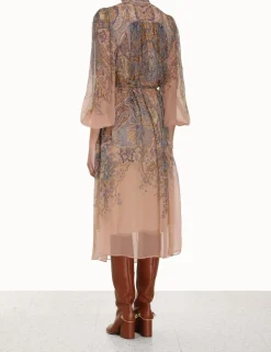 Best ZIMMERMANN Lyrical Tie Neck Billow Dress