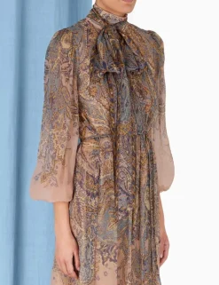 Best ZIMMERMANN Lyrical Tie Neck Billow Dress