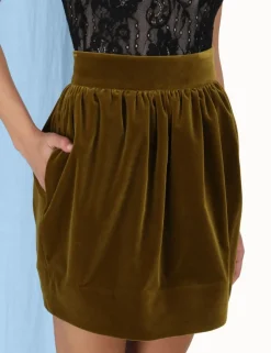 Outlet ZIMMERMANN Lyrical Velvet Mini Skirt
