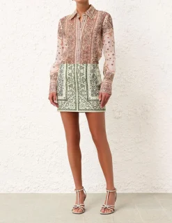 New ZIMMERMANN Matchmaker Bandana Micro Skirt