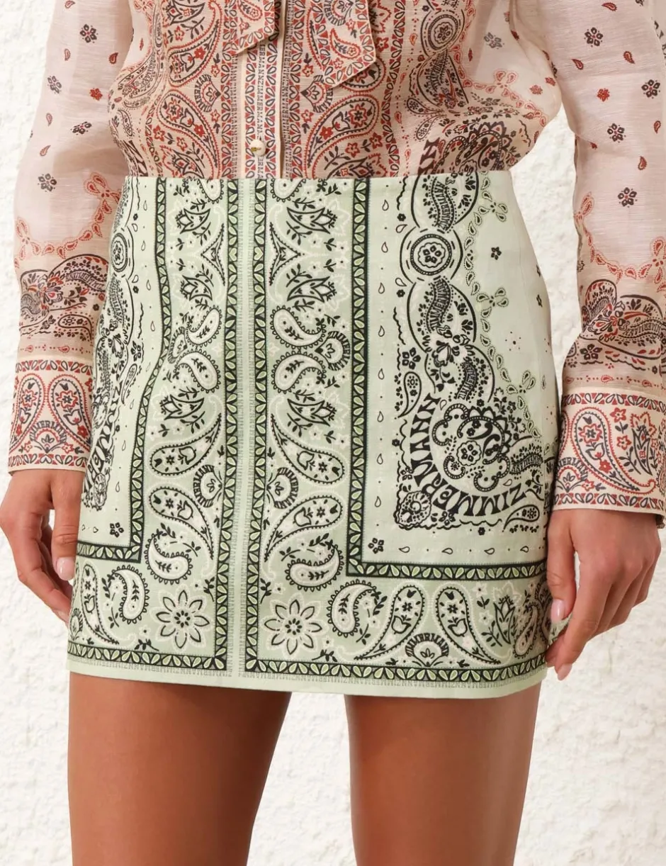 New ZIMMERMANN Matchmaker Bandana Micro Skirt